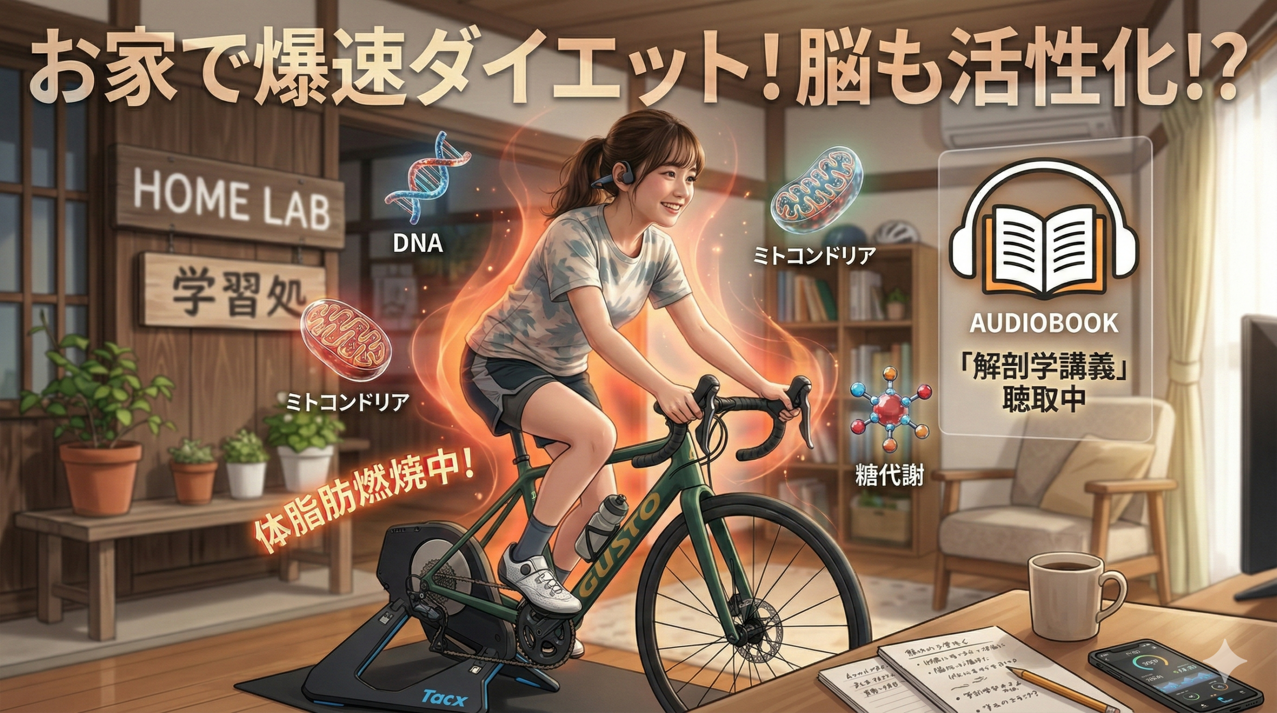 ロードバイク　ダイエット　有酸素運動